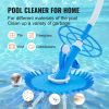 VEVOR Automatic Suction Pool Cleaner, Low Noise Pool Vacuum Cleaner with Extra Diaphragm, 10 x 32 in Hoses & 36-Fin Disc, Side Climbing Pool Cleaners